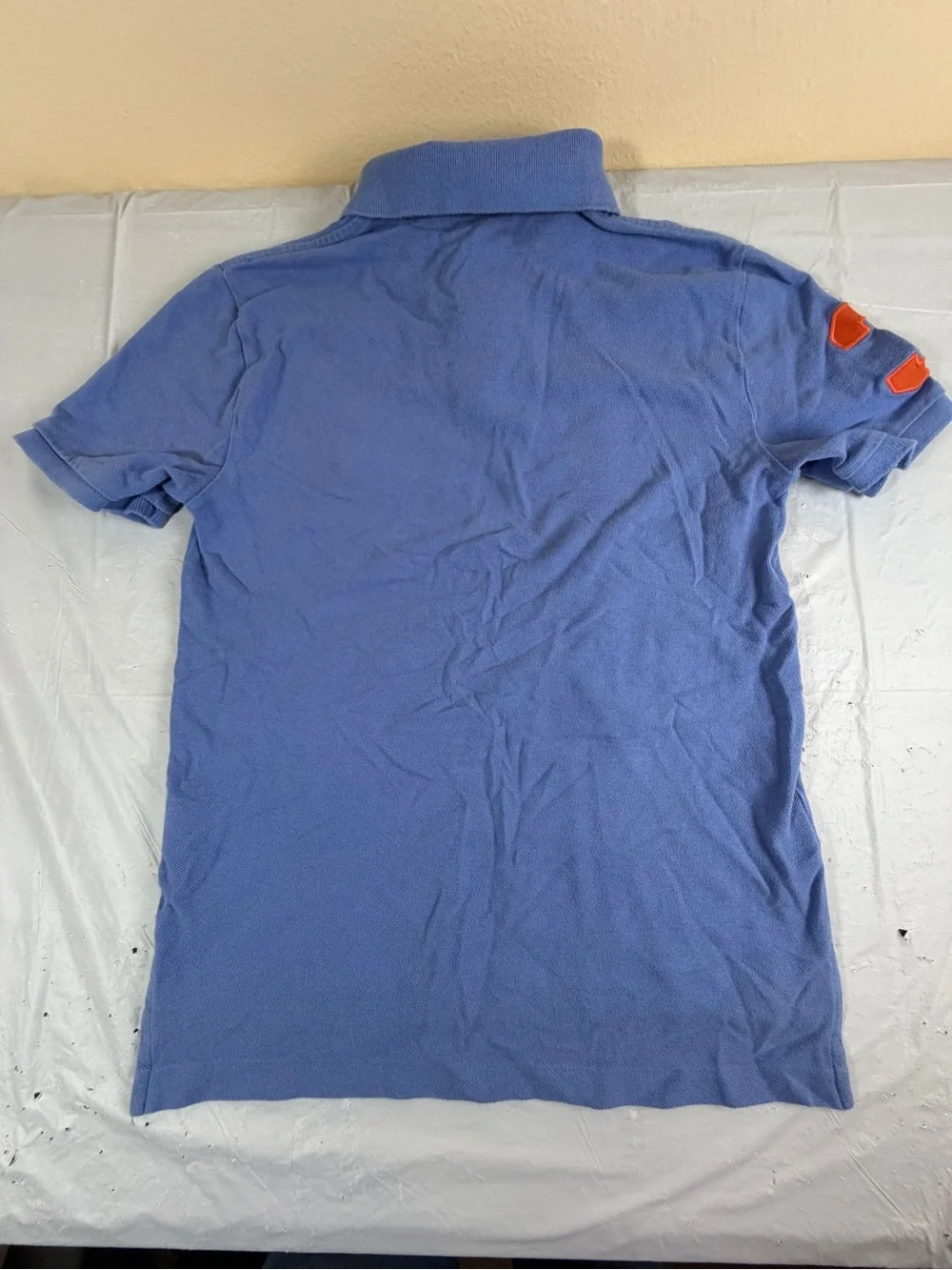 Ralph Lauren Kids Light Blue Polo with Large Bright Orange Pony